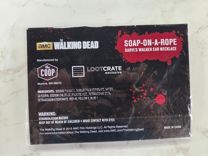 NEW Loot Crate - The Walking Dead Soap-on-a-Rope: Daryl's Walker Ear Necklace NT8526