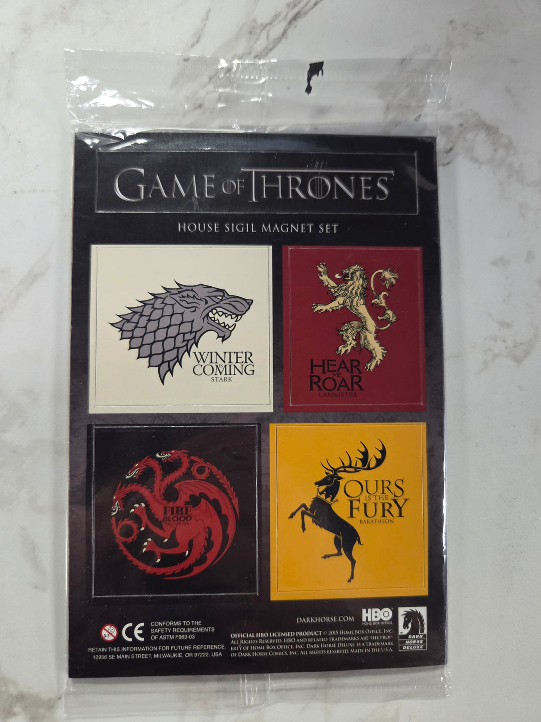 NEW Loot Crate Game of Thrones House Sigil Magnets (Set of 4) NT8526