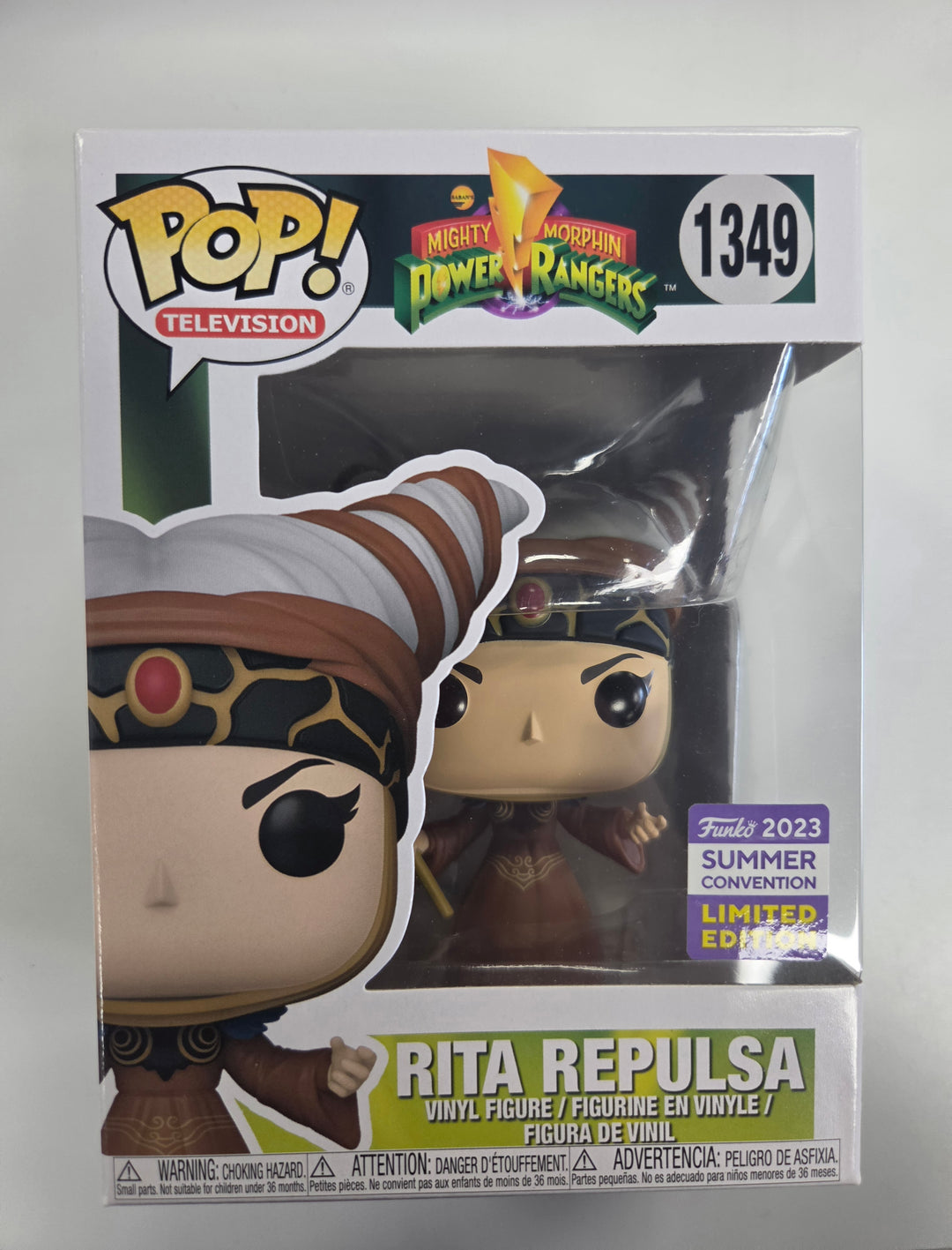 Funko Pop! Rita Repulsa #1349, SDCC. Mighty Morphin' Power Rangers FP8626