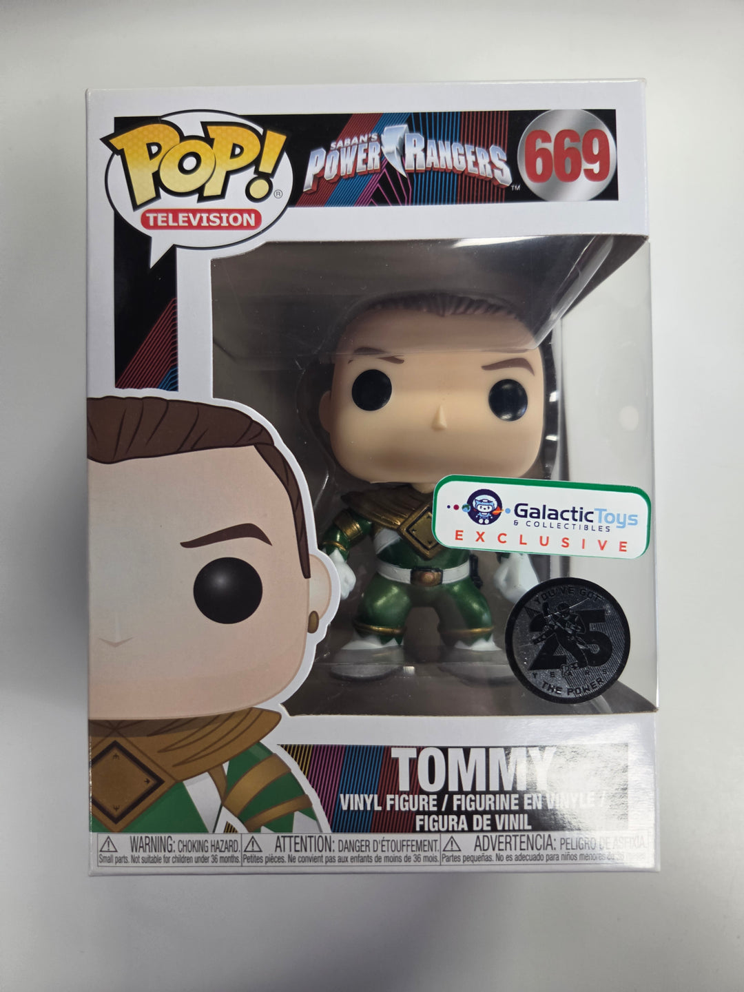 Funko Pop! Tommy [Metallic] #669, Galactic Toys. Power Rangers: 25th Anniversary FP8626