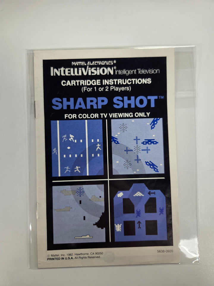 Sharp Shot Intellivision MANUAL ONLY MO8626