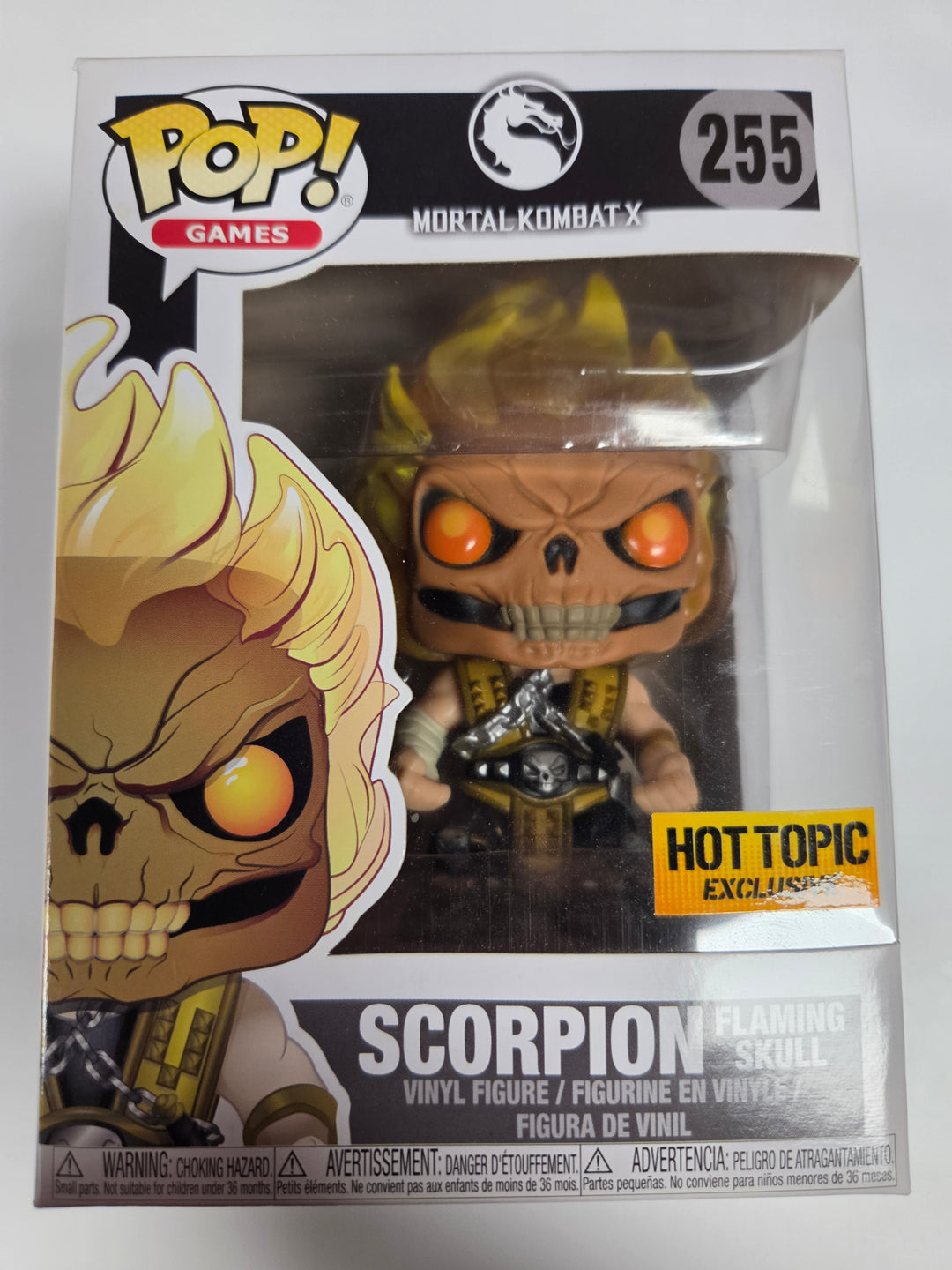 Funko Pop! Scorpion Flaming Skull #255, Mortal Kombat X FP8826