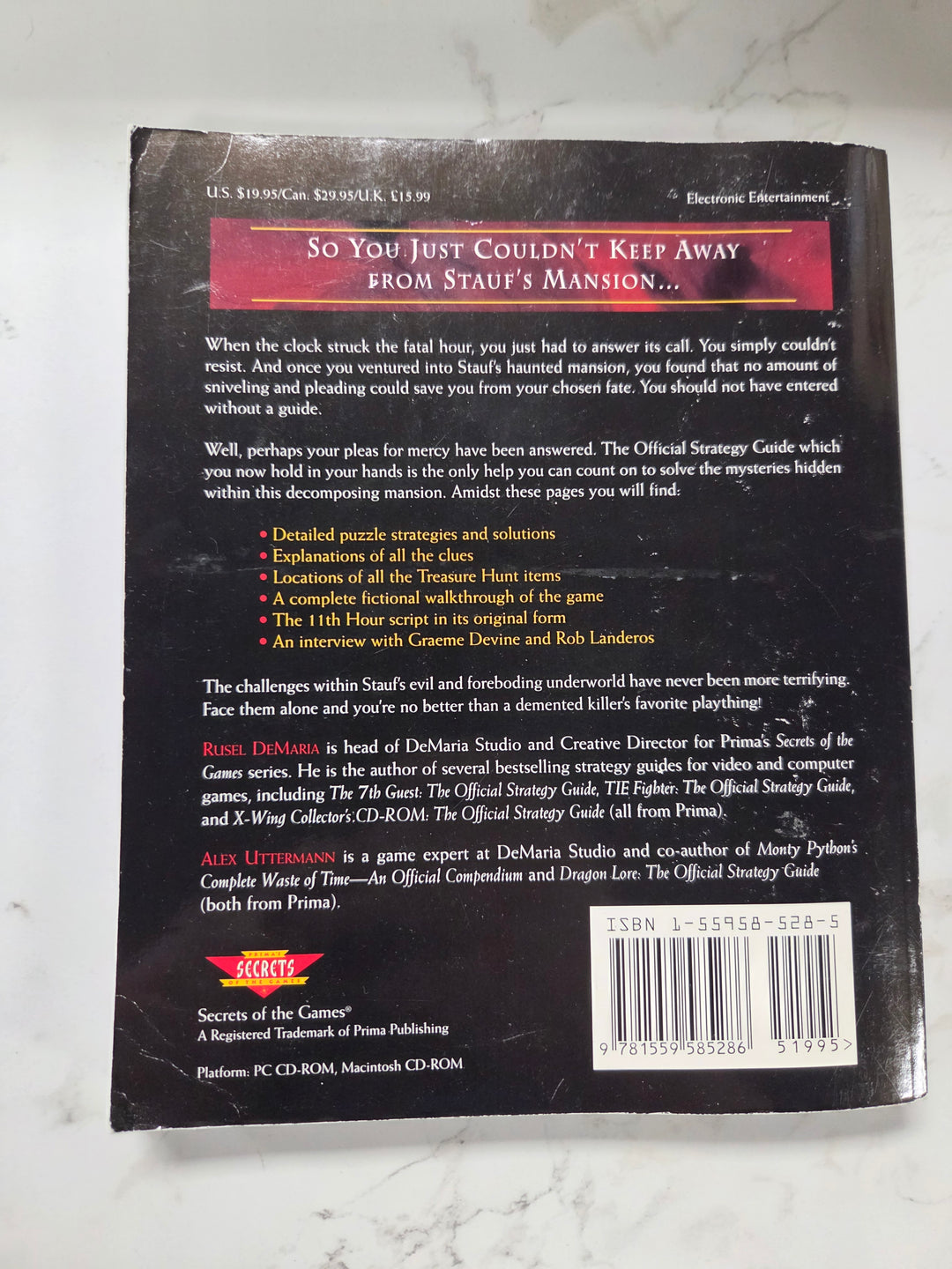Prima 11th Hour: The Official Strategy Guide (Secrets of the Games Series) ST81126