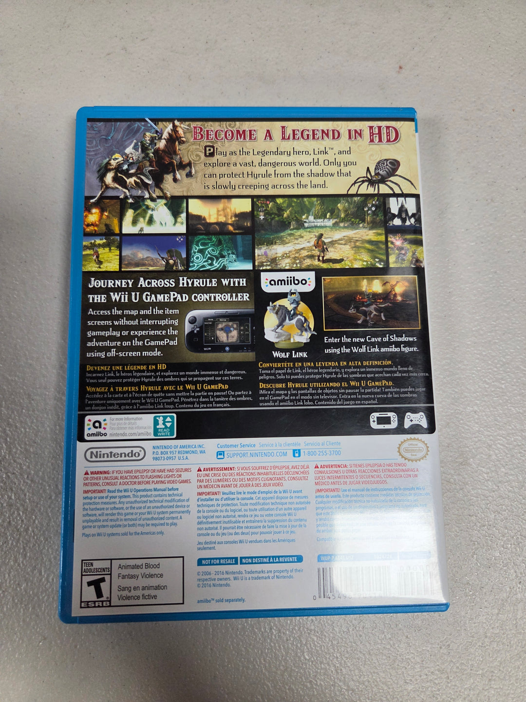 Legend of Zelda: Twilight Princess HD Wii U CASE ONLY CO81626