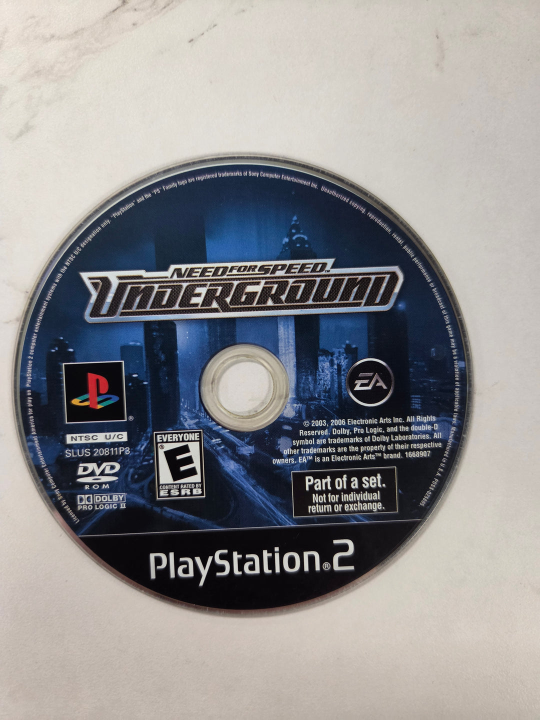 Need for Speed: Underground - PS2 DISC ONLY DI82126