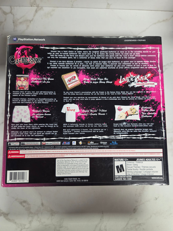Catherine (Love Is Over Deluxe Edition) (Missing Shirt & Pillowcase) - PS3 DI82226