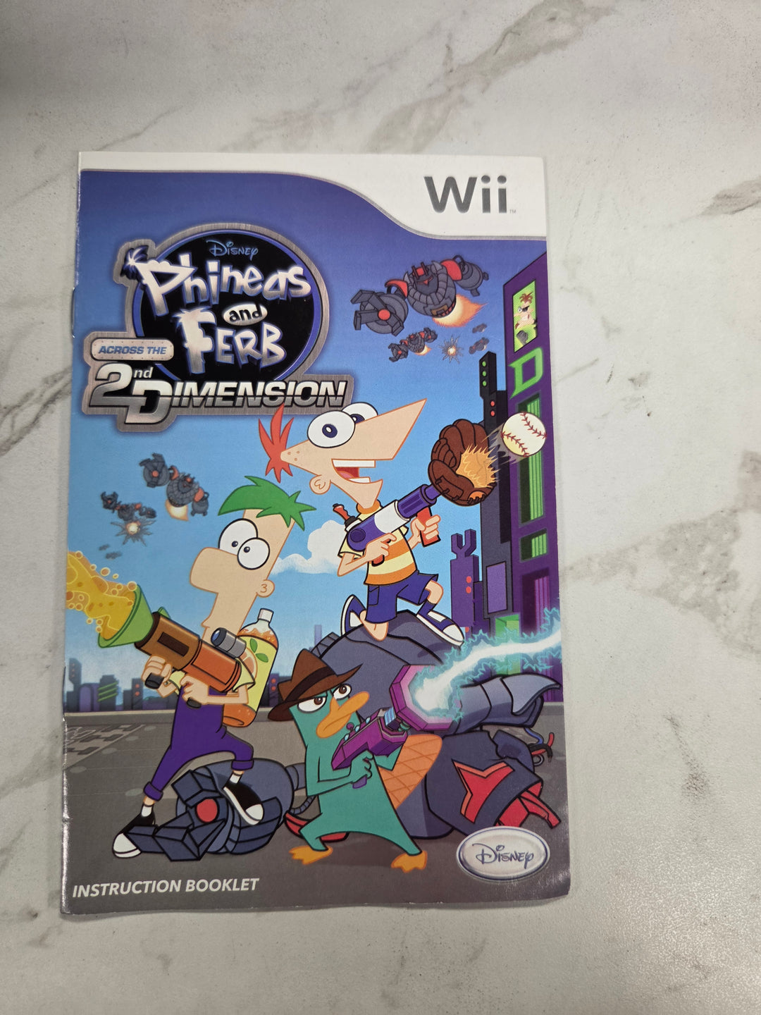 Phineas and Ferb: Across the 2nd Dimension Wii MANUAL ONLY  MO282826