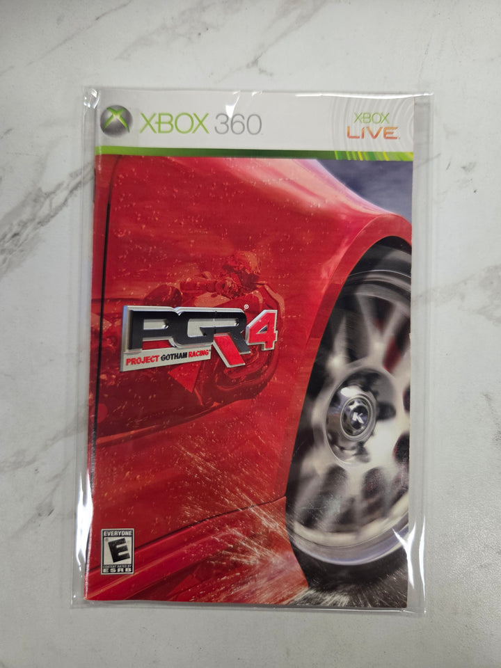 Project Gotham Racing 4 Xbox 360 MANUAL ONLY MO82826