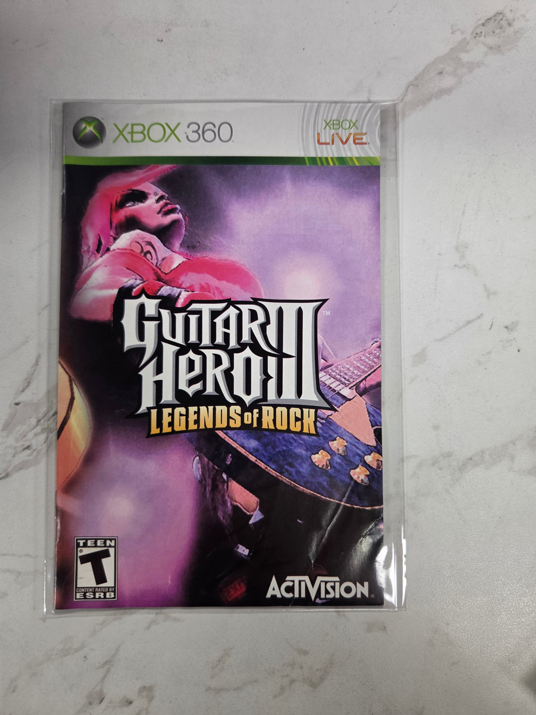 Guitar Hero III: Legends of Rock Xbox 360 MANUAL ONLY MO82826