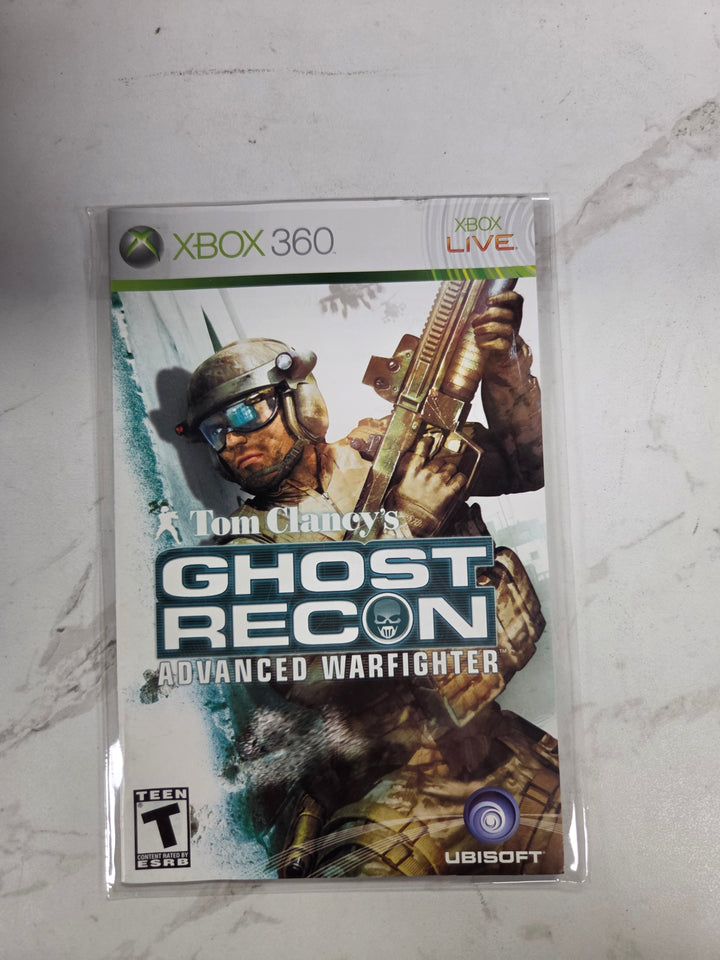 Ghost Recon: Advanced Warfighter Xbox 360 MANUAL ONLY MO82826