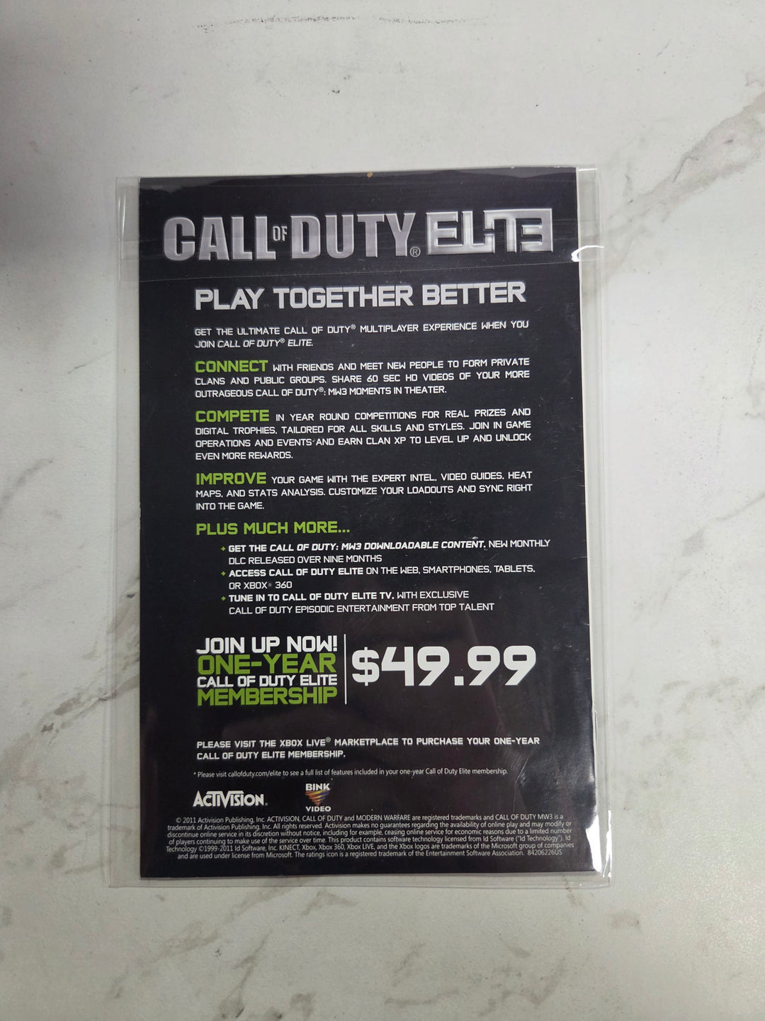 Call of Duty: Modern Warfare 3 Xbox 360 MANUAL ONLY MO82826