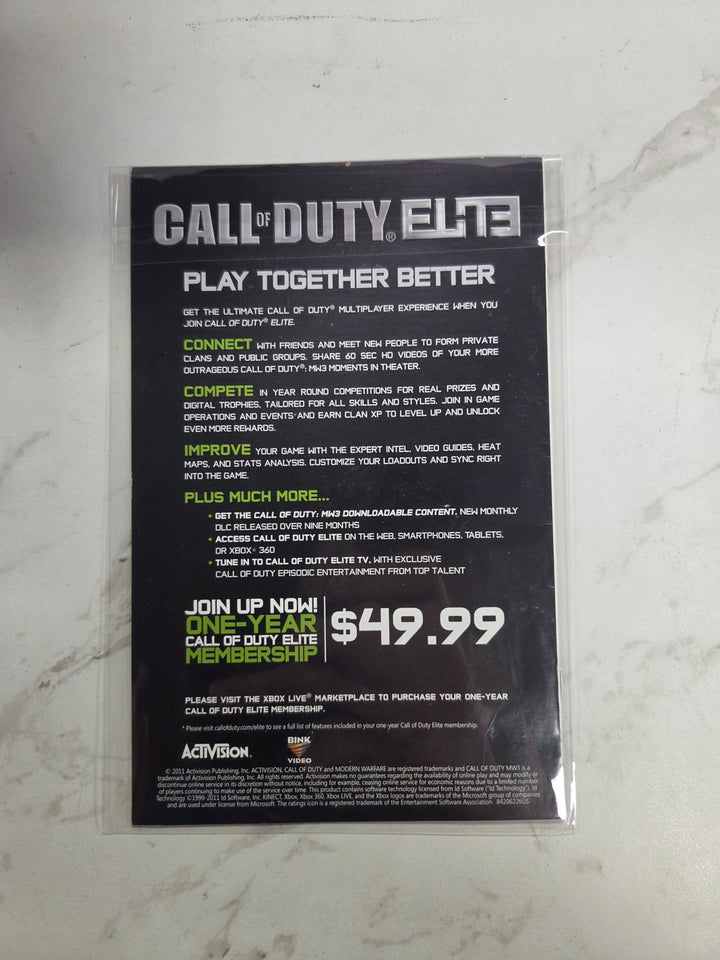 Call of Duty: Modern Warfare 3 Xbox 360 MANUAL ONLY MO82826