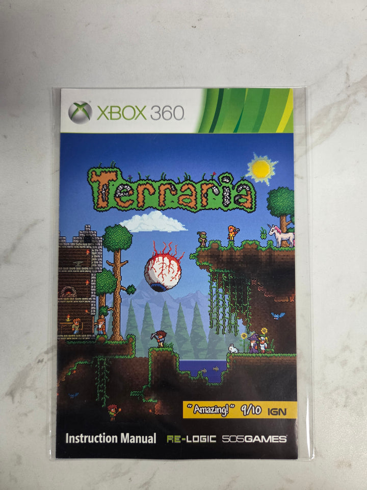 Terraria Xbox 360 MANUAL ONLY MO82826