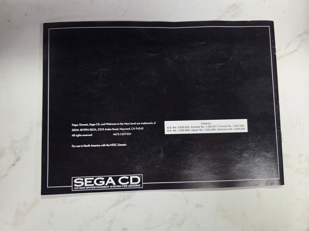 Sega CD Model 2 System MANUAL ONLY MO82826