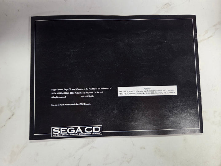 Sega CD Model 2 System MANUAL ONLY MO82826