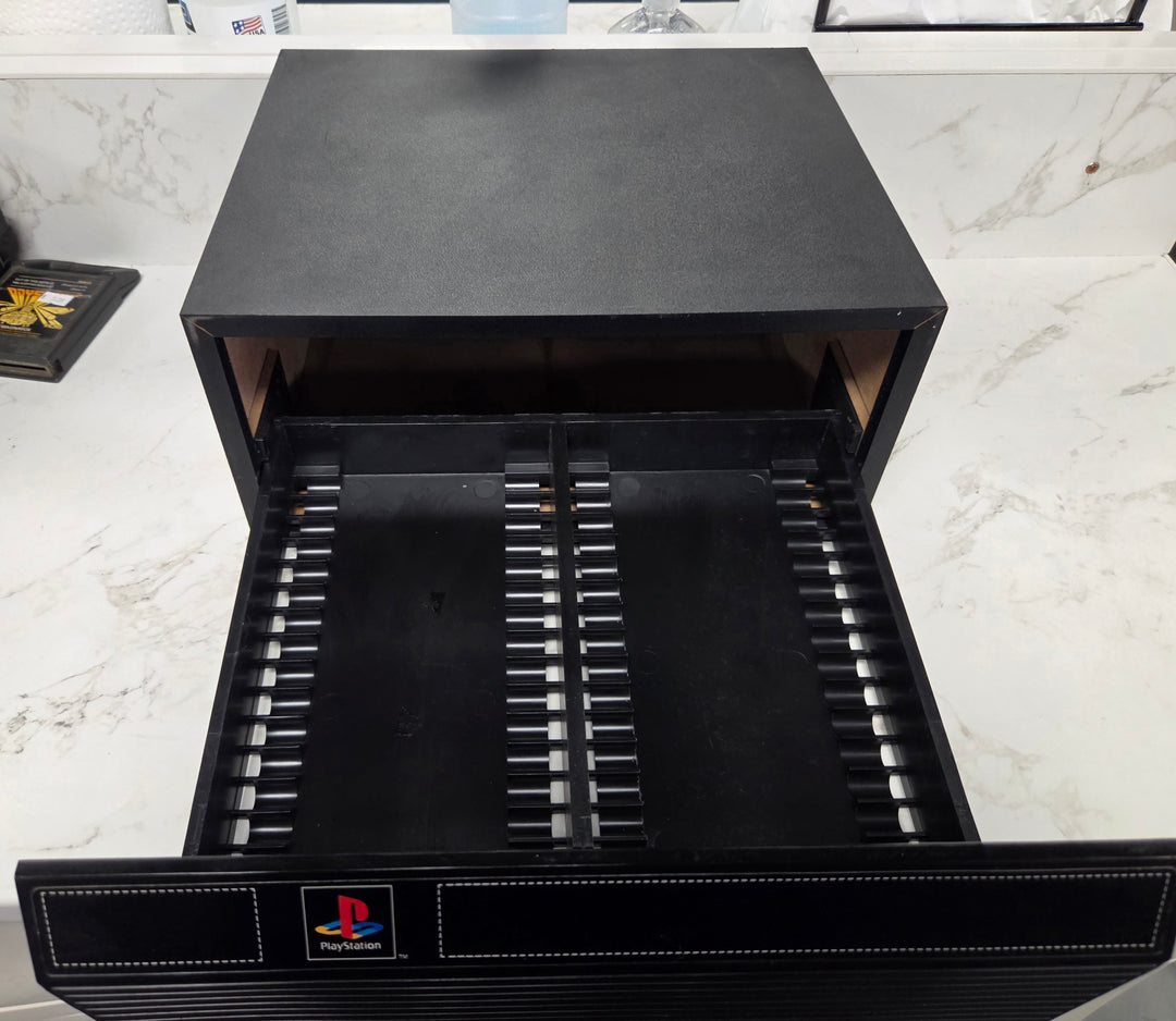 PlayStation PS1 30-Game Storage Drawer Cabinet UA82826
