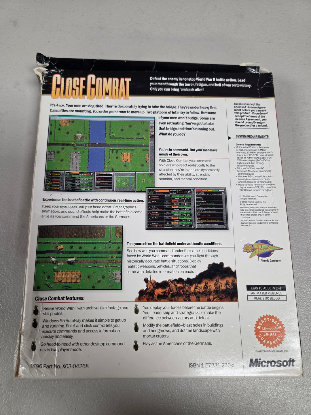 Close Combat - PC CD-ROM PC82926