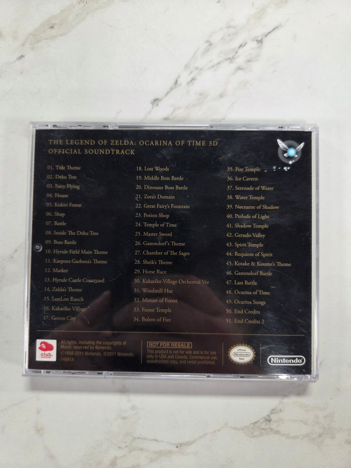 Legend of Zelda: Ocarina of Time 3D Official Soundtrack CD (Club Nintendo, 2011) - PM9126