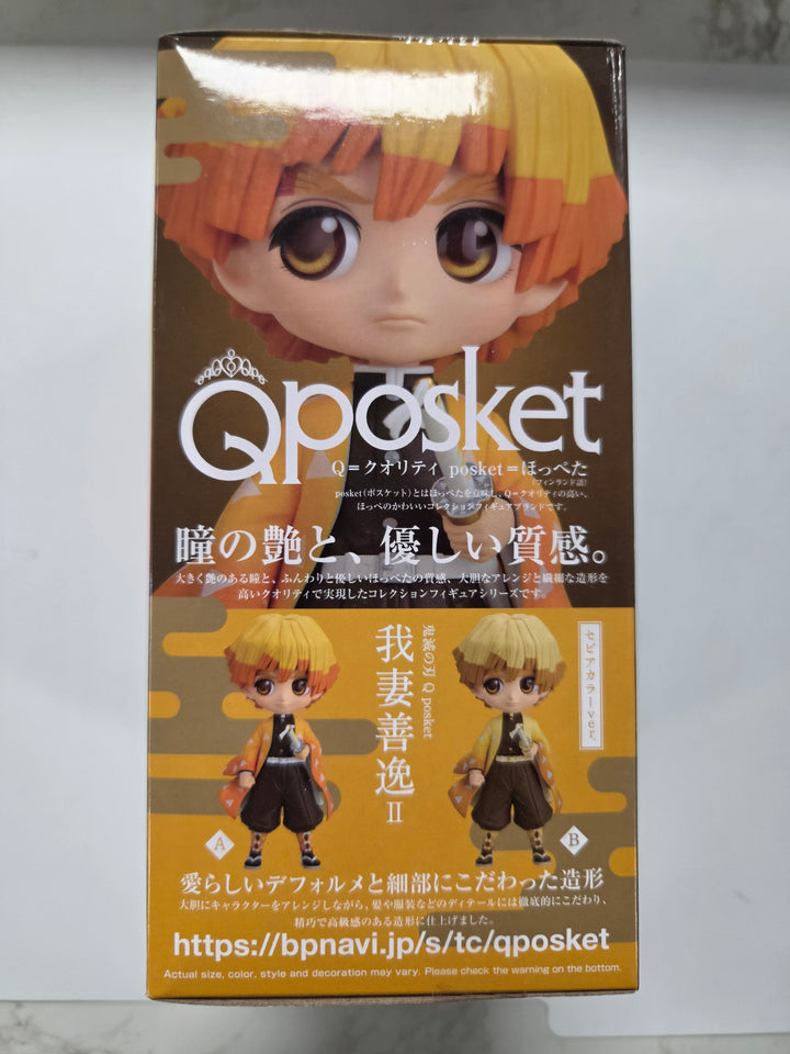 NEW Banpresto Q Posket Demon Slayer - Zenitsu Agetsuma Version A Figure NT9226