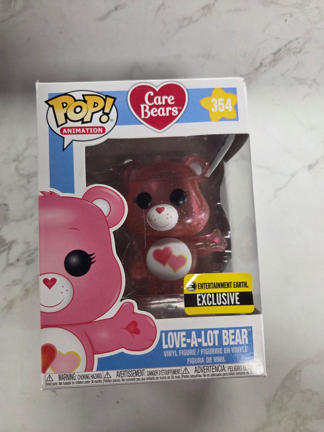 Funko Pop! Love-A-Lot Bear [Glitter] #354, Care Bears, Entertainment Earth FP9326