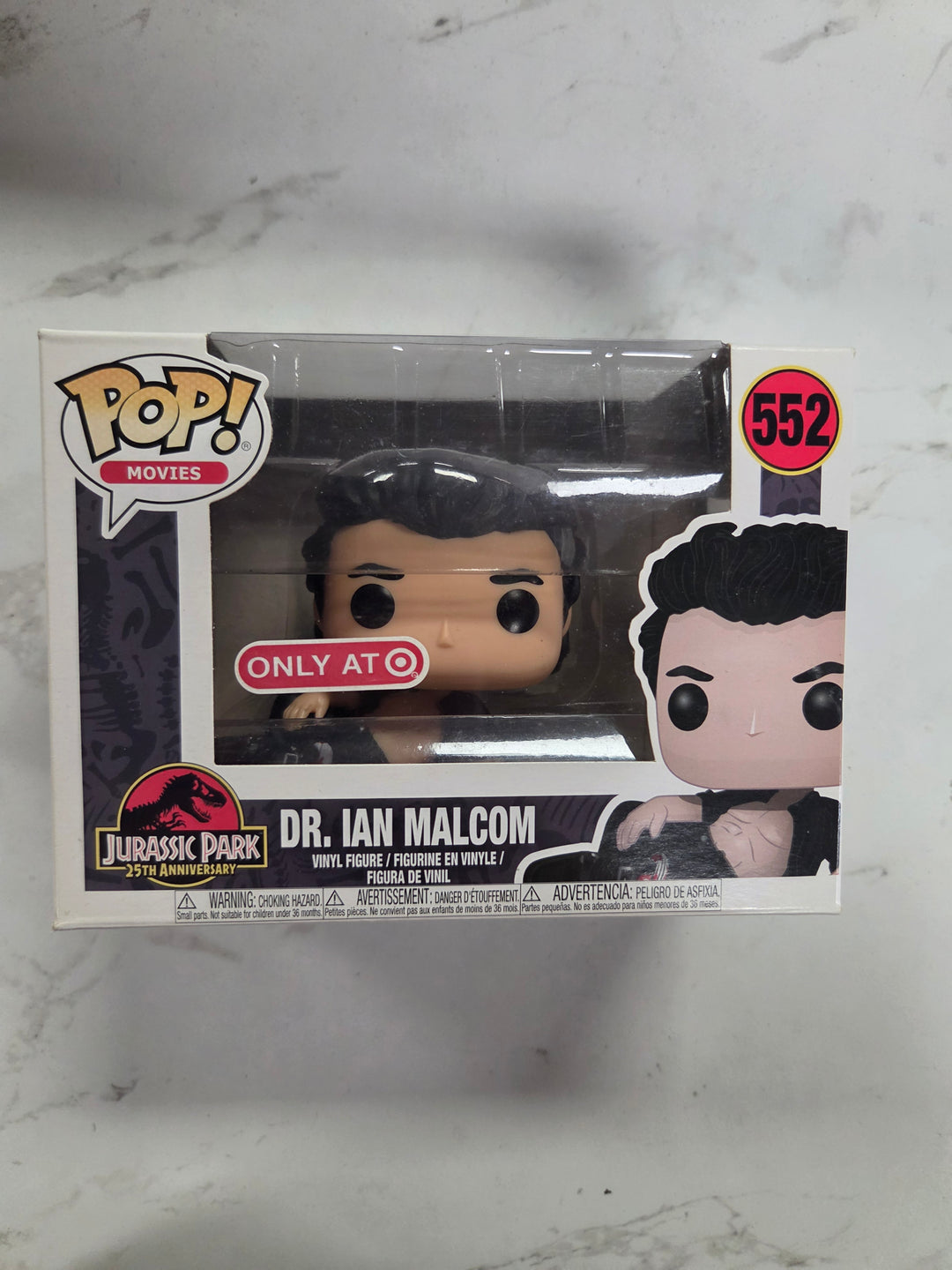 Funko Pop! Dr. Ian Malcolm Wounded #552, Target. Jurassic Park: 25th Anniversary FP9326