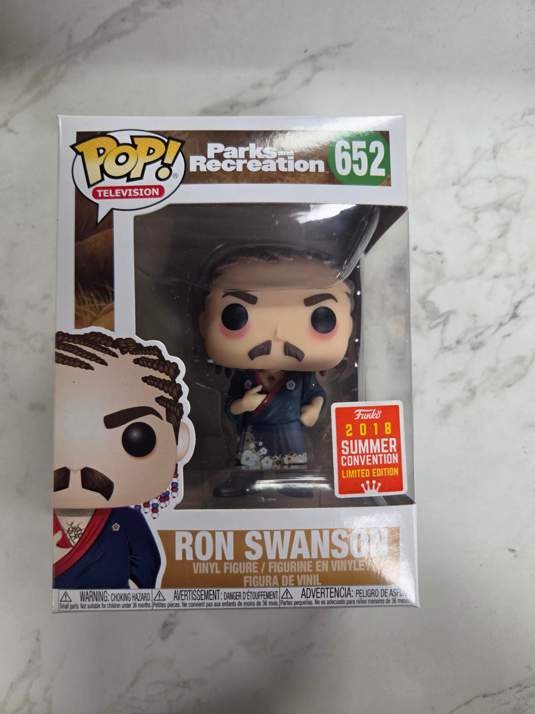 Funko Pop! Ron Swanson #652, Parks and Recreation. Summer Convention Exclusive. Limited Edition FP9326