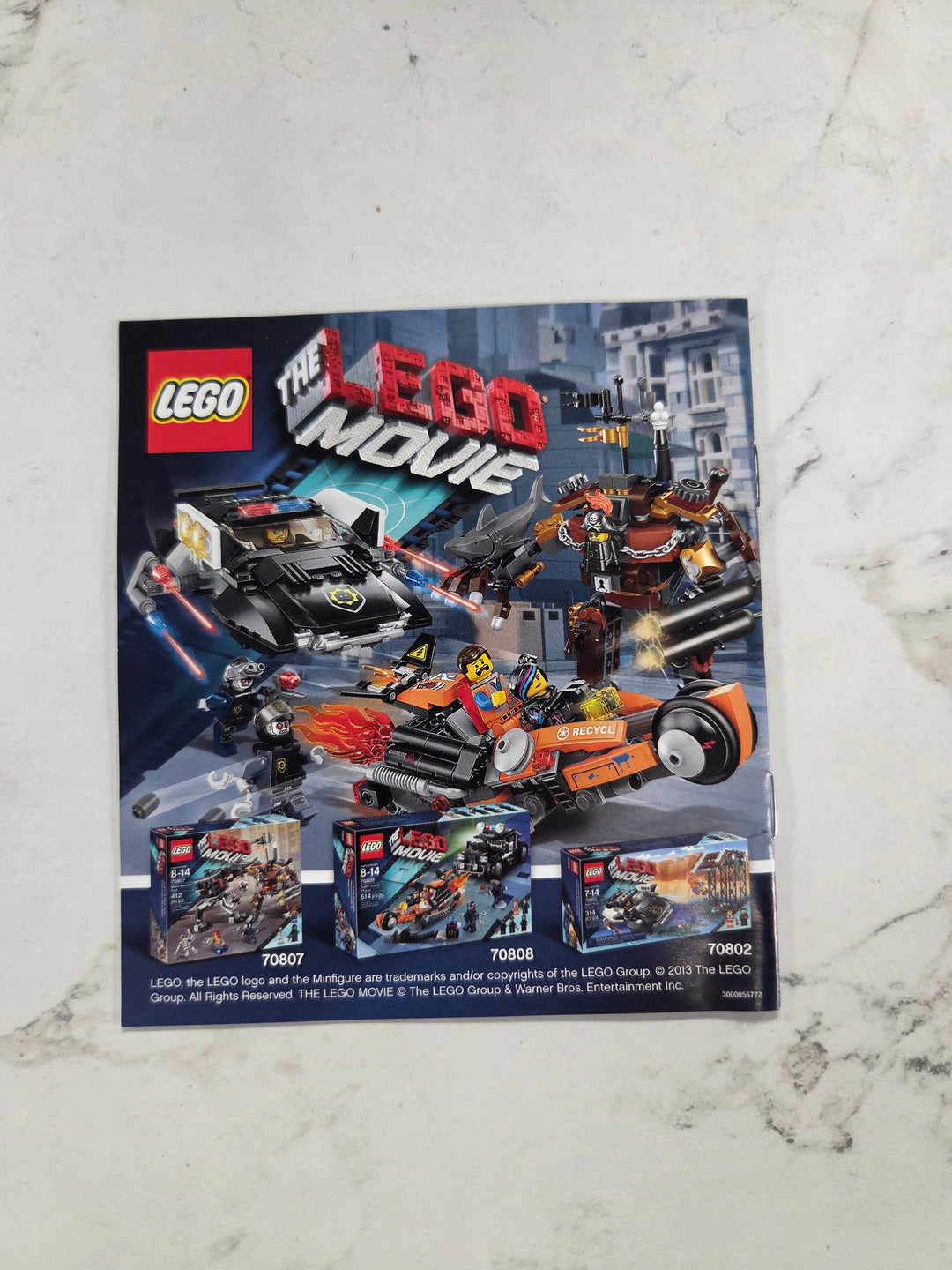 Lego Movie Videogame Xbox One MANUAL ONLY MO9726