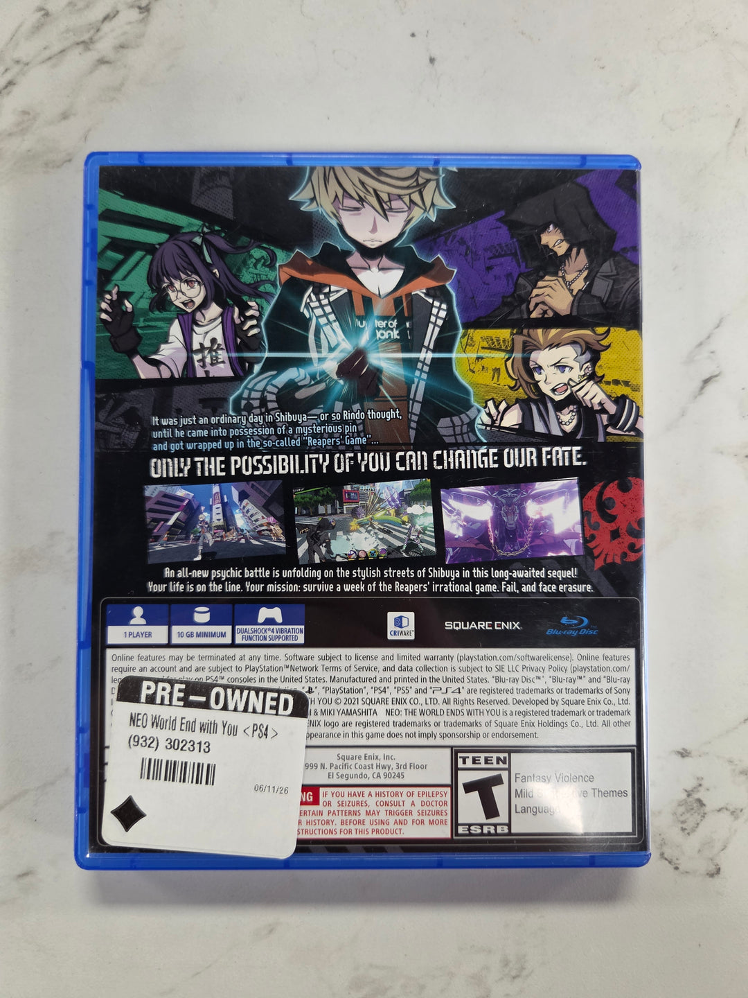NEO: The World Ends With You PS4 CASE ONLY CO9726