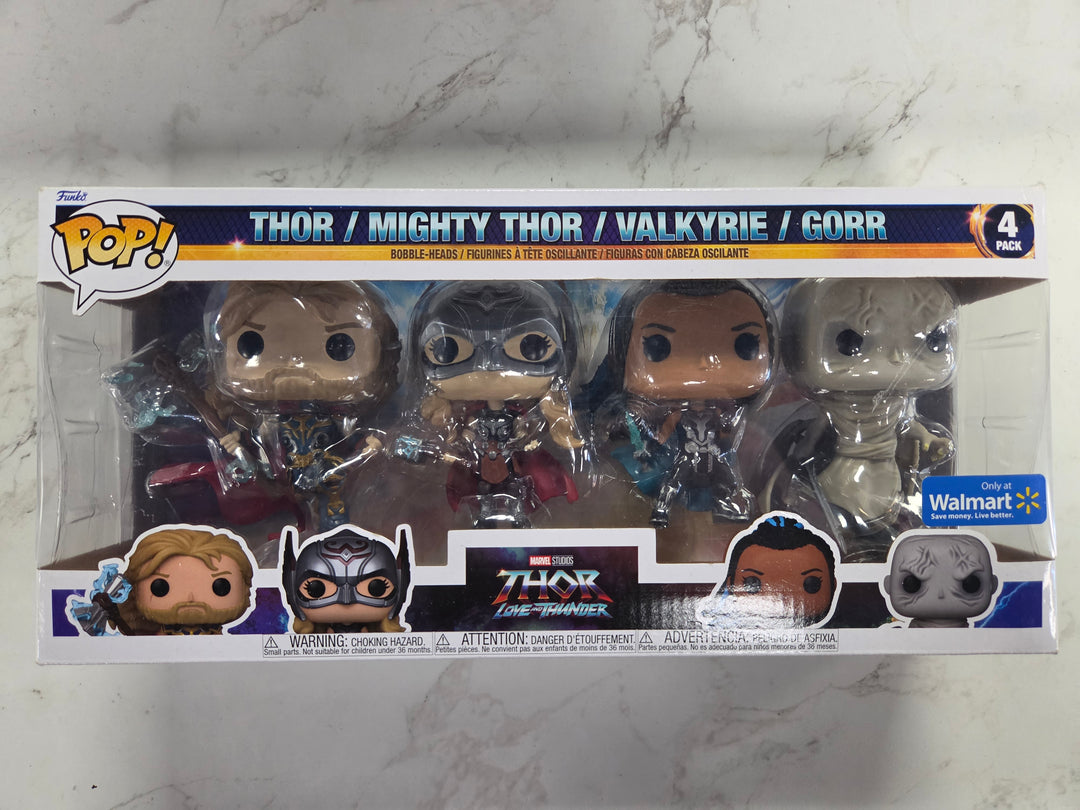 Funko Pop! Thor/Mighty Thor/Valkrie/Gorr 4-Pack, Thor: Love and Thunder FP9726