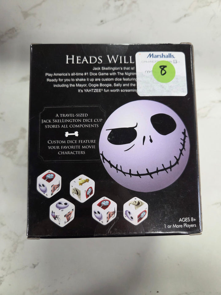 NEW Yahtzee - Disney The Nightmare Before Christmas Dice Game NT91026