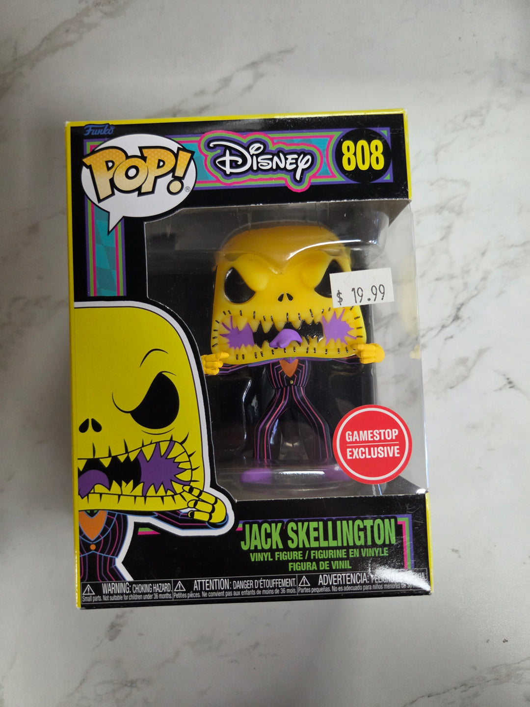 Funko Pop! Jack Skellington [Blacklight] #808, Nightmare Before Christmas FP91126