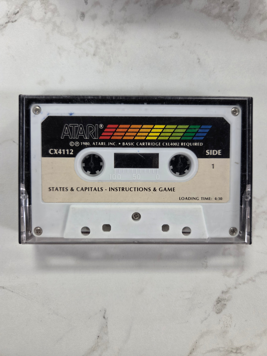 States & Capitals: Instructions & Game/Game Only - Atari Home Computer (XC4112) AT91626