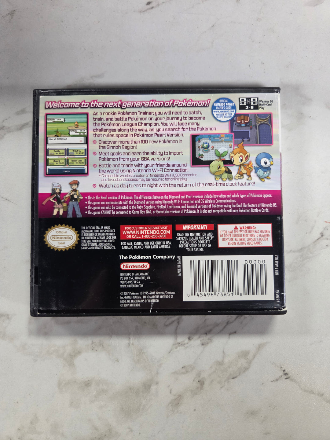Pokemon Pearl - Nintendo DS CASE ONLY (Some Scuffs) CO10926