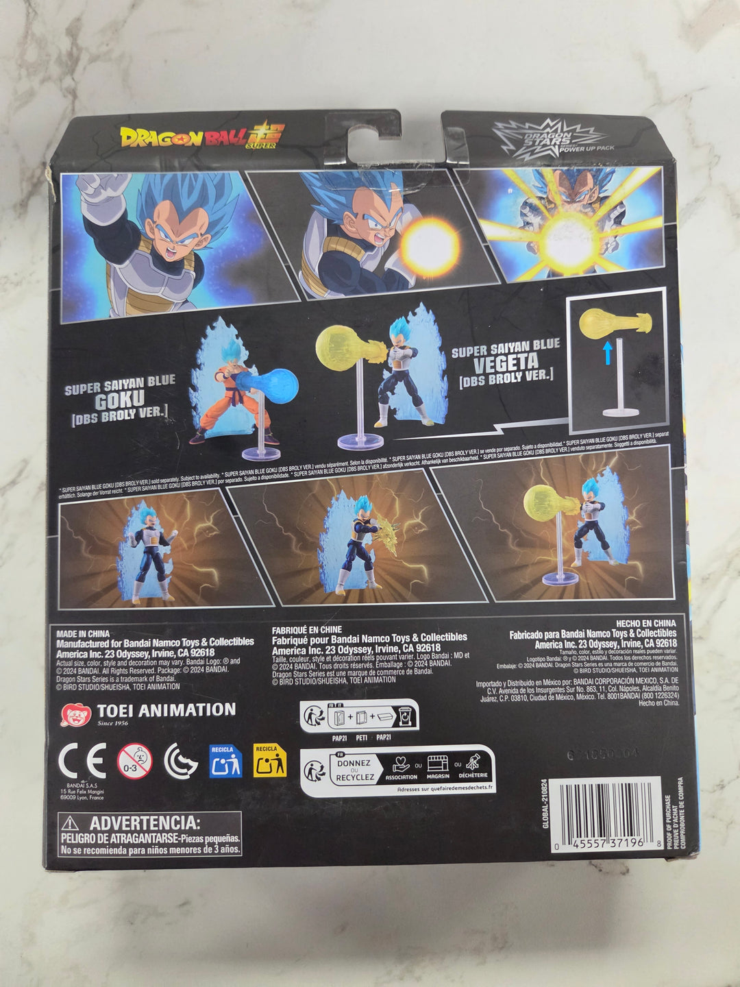 NEW DRAGON STARS SERIES - Dragon Ball Super - Super Saiyan Blue Vegeta, Power Up Pack Action Figure Set NT101326