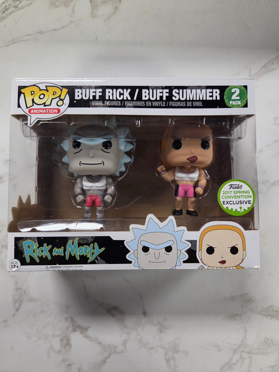 Funko Pop! Buff Rick/Buff Summer 2-Pack, Rick and Morty (Slightly Damaged Box) FP101526