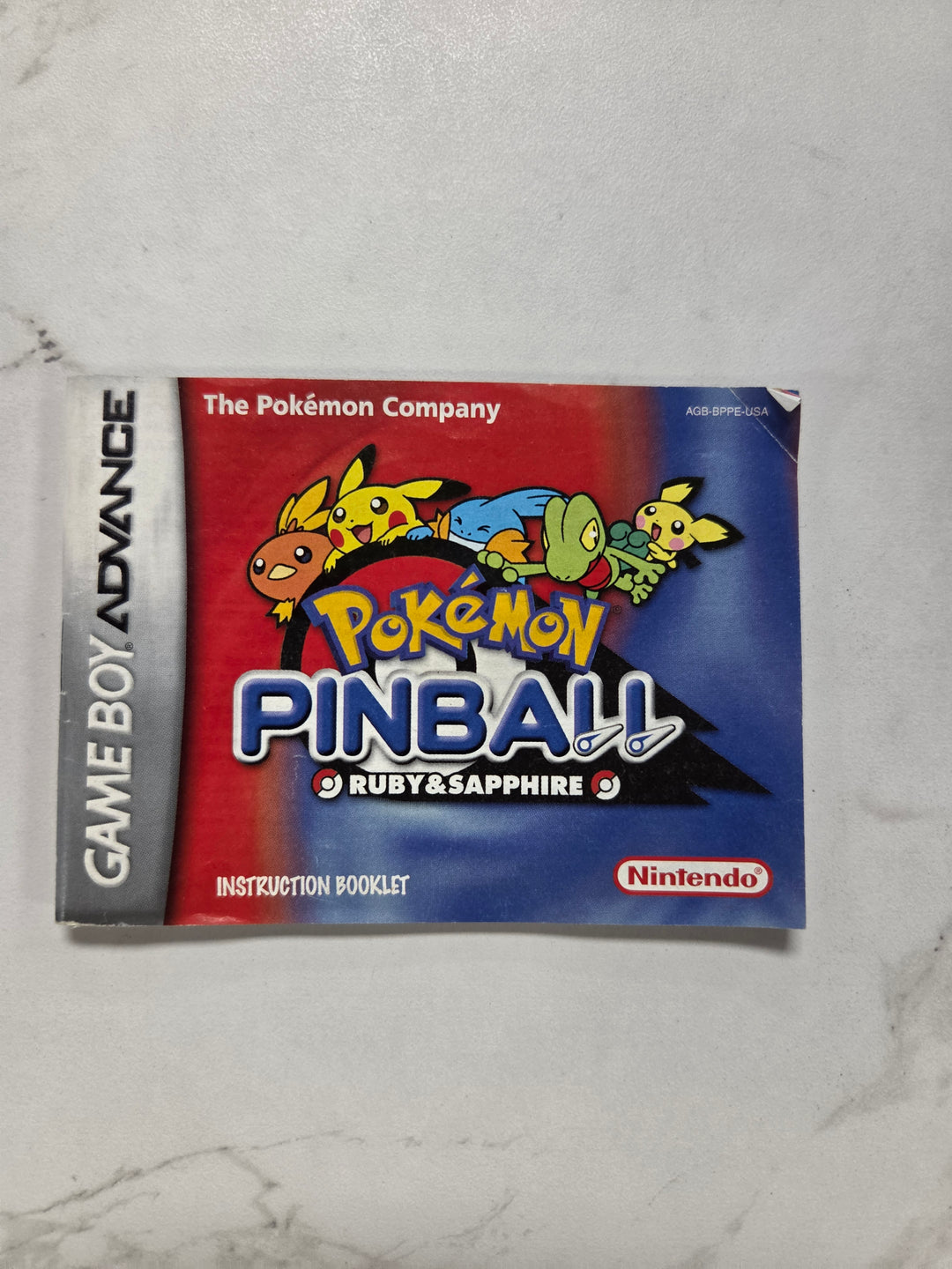 Pokemon Pinball - Game Boy Advance MANUAL ONLY MO101526