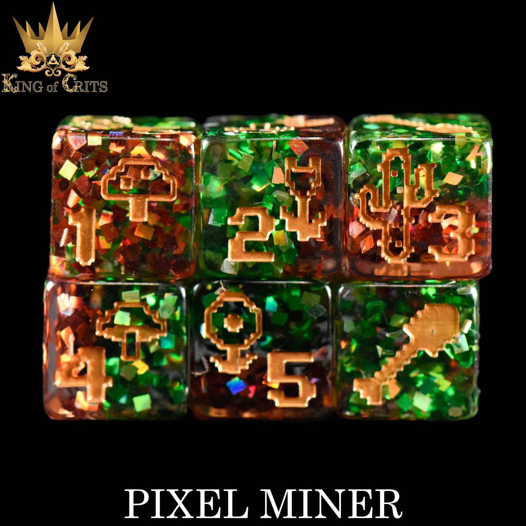 King of Crits Pixel Miner - 11 Dice Set NE4226