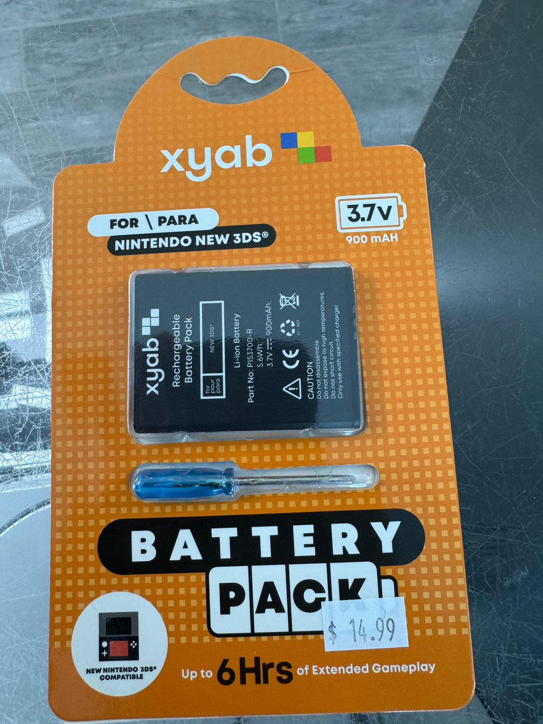 XYAB Rechargeable Battery Pack for Nintendo New 3DS MD91925