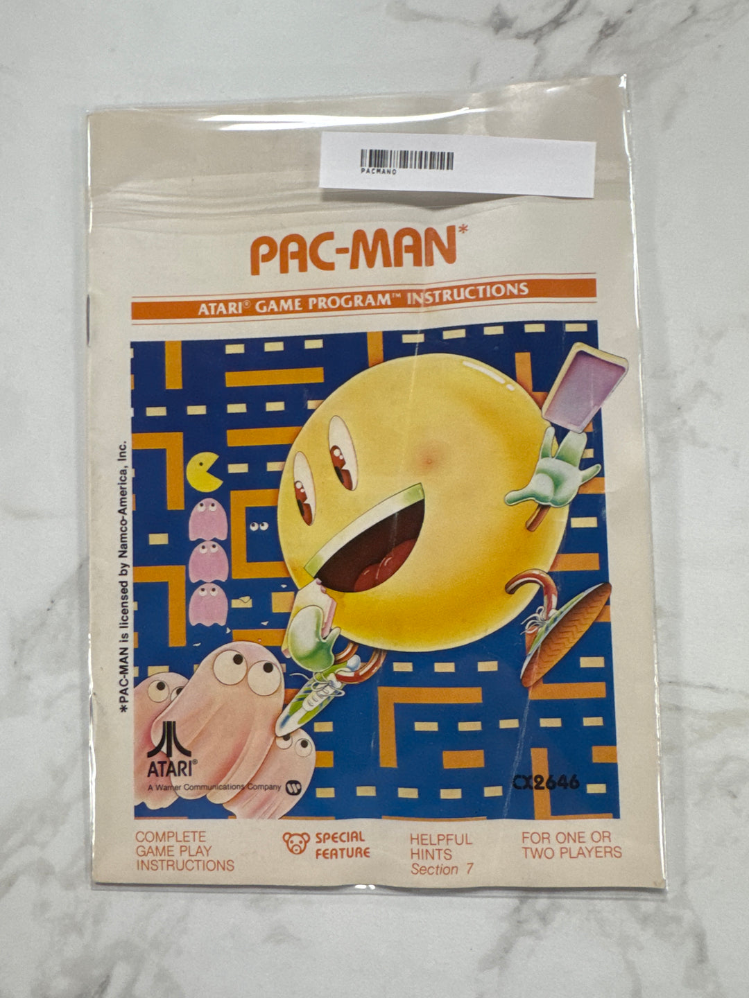 Pac Man Atari 2600 Manual Only MO6826