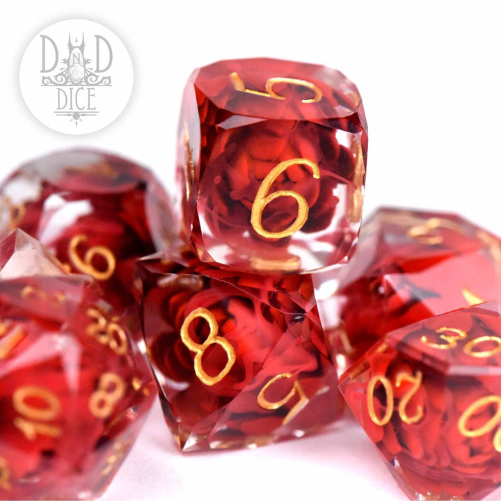 King of Crits Roses are Red (Handmade) Dice Set NE4226