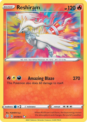 Pokemon Shining Fates 017/072 - Amazing Reshiram (LP)