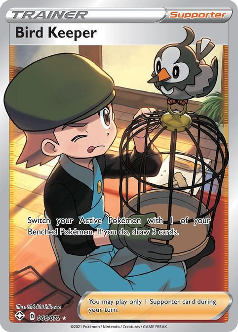 Pokemon Shining Fates 66/72 - Bird Keeper - Full Art (LP)
