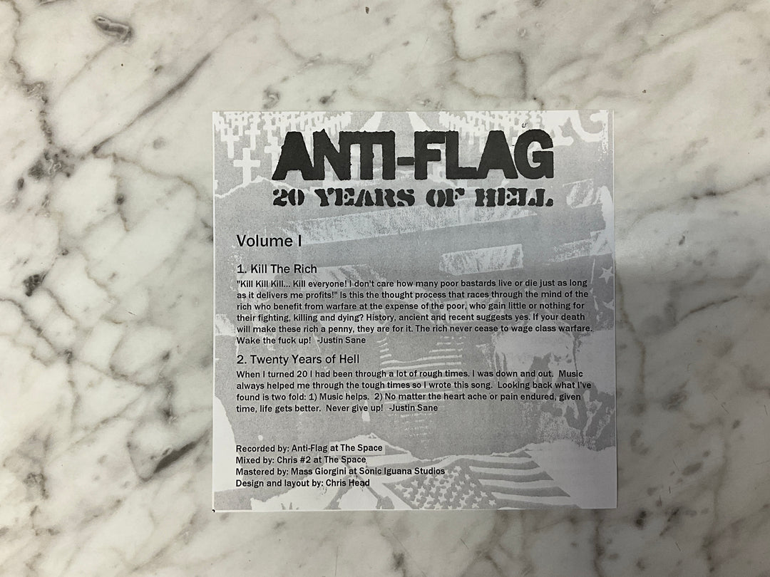 Anti-Flag / Worlds Scariest Police Chases - 20 Years of Hell: Volume 1 (July 2013 Red Translucent Vinyl, Numbered) Very Good Plus VR101726