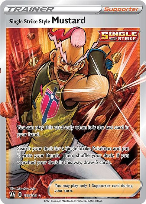 Pokemon Battle Styles 163/163 - Single Strike Style Mustard - Full Art (LP)