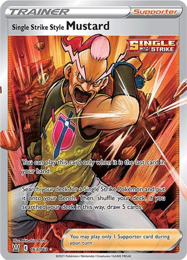 Pokemon Battle Styles 163/163 - Single Strike Style Mustard - Full Art (LP)