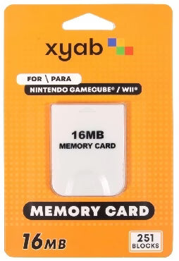 XYAB Gamecube Memory Card (16MB - 251 Blocks) MD91925