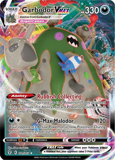 Pokemon Evolving Skies 101/203 - Garbodor VMAX - Full Art (LP)