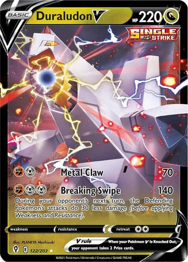 Pokemon Evolving Skies 122/203 - Duraludon V - Full Art (LP)