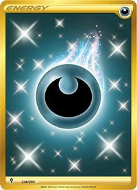 Pokemon TCG Evolving Skies Darkness Energy -  236/203 (Secret Rare, LP)