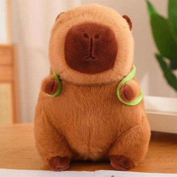 Capybara 9" Kawaii Plush w/ Turtle Backpack Squishy Pillow Toy (1) NE32026